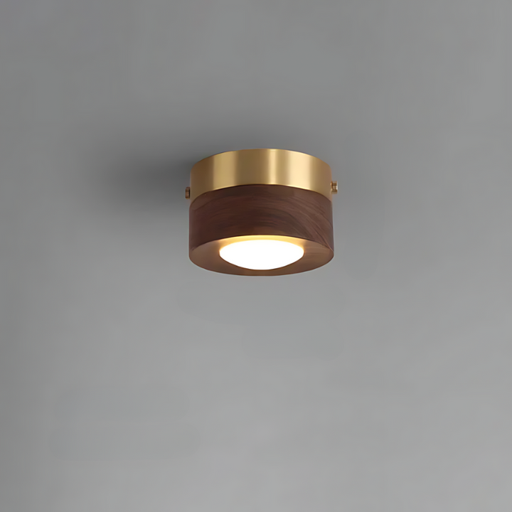 Lisslune | | Walnut ceiling lamp with LED spotlight