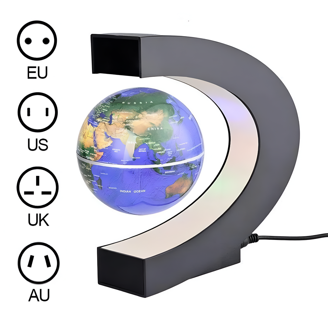 Lisslune | AstroGlobe LED World Globe – Floating Globe Lamp with Magnetic Suspension