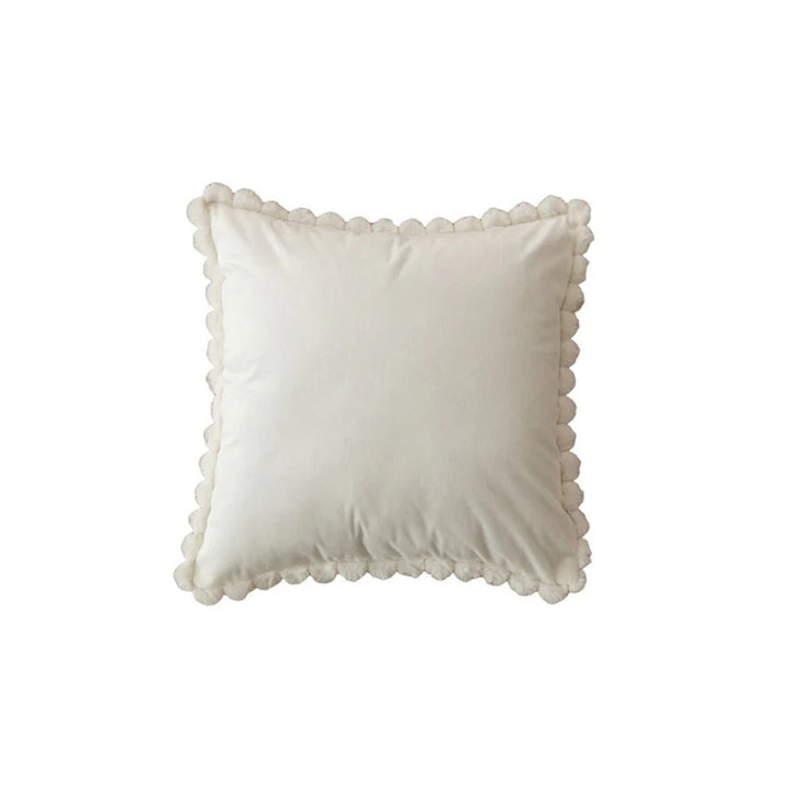 Lisslune | Velvet Pom-Pom Trim Cushion Cover