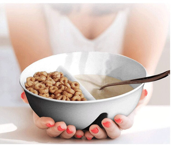 Lisslune | Creative Separated Double Bowls With Handle