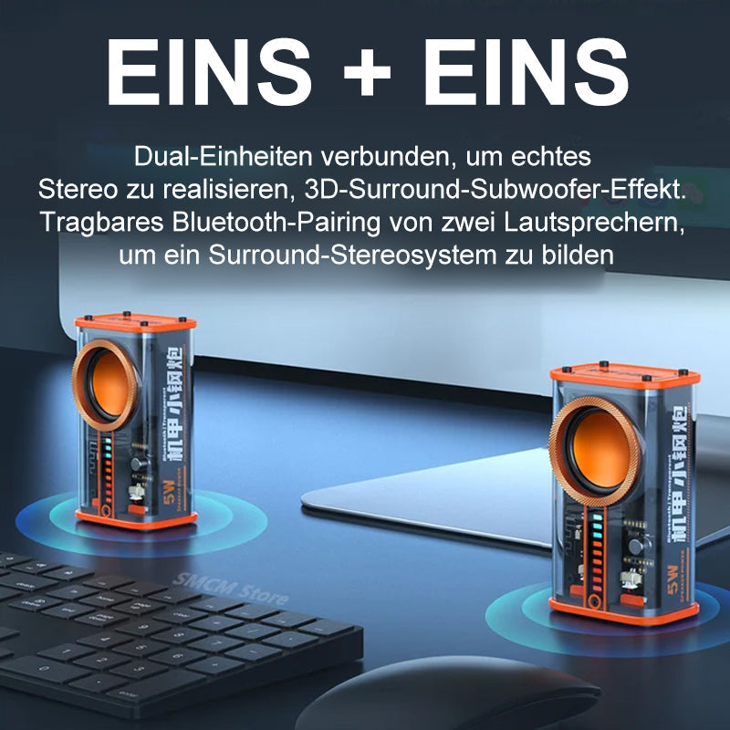 Lisslune | Transparent wireless Mecha Bluetooth speaker