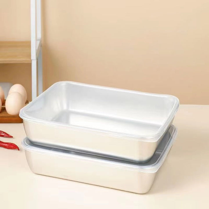 Lisslune | Stainless steel square plate (with lid)