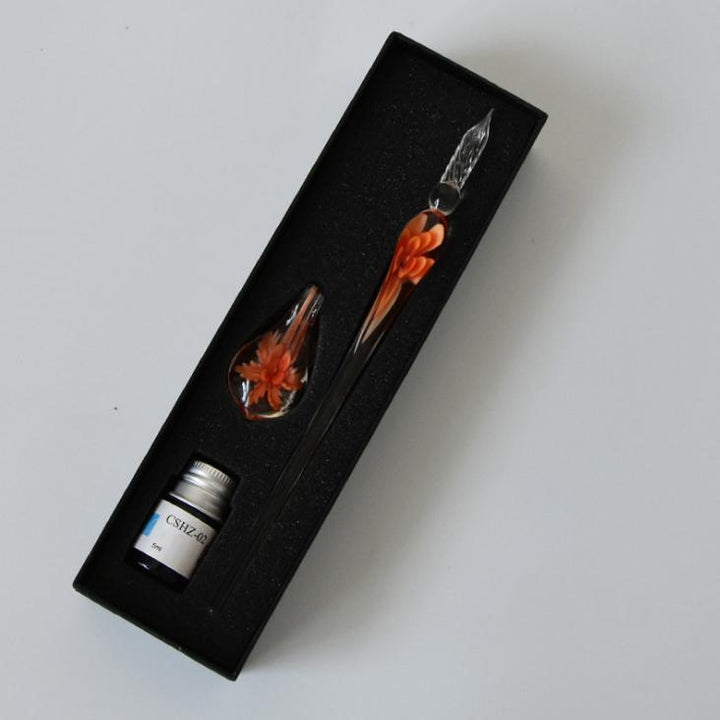 Lisslune | Glass Calligraphy Pen Set with Ink and Pen Holder