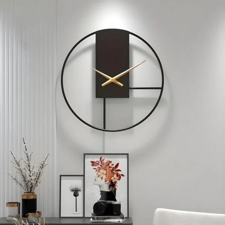 Lisslune | Aurum | Minimalist Silent Wall Clock – Stylish Large Decorative Timepiece
