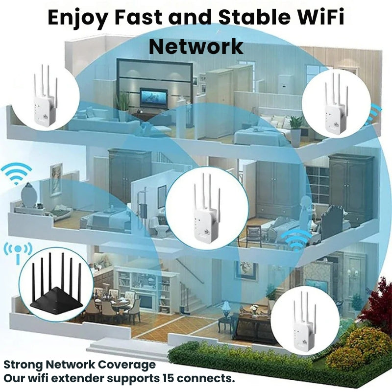 Lisslune | Outdoor WiFi Range Booster – Ultimate Signal Strength for Your Garden Office & Beyond