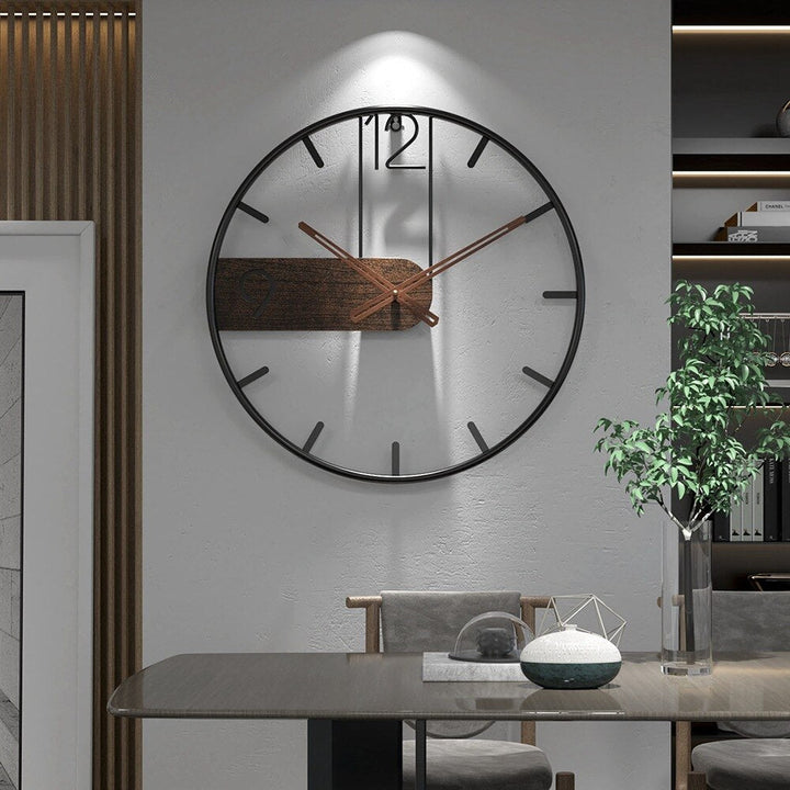 Lisslune | RusticTick - Steel and Walnut Wall Clock
