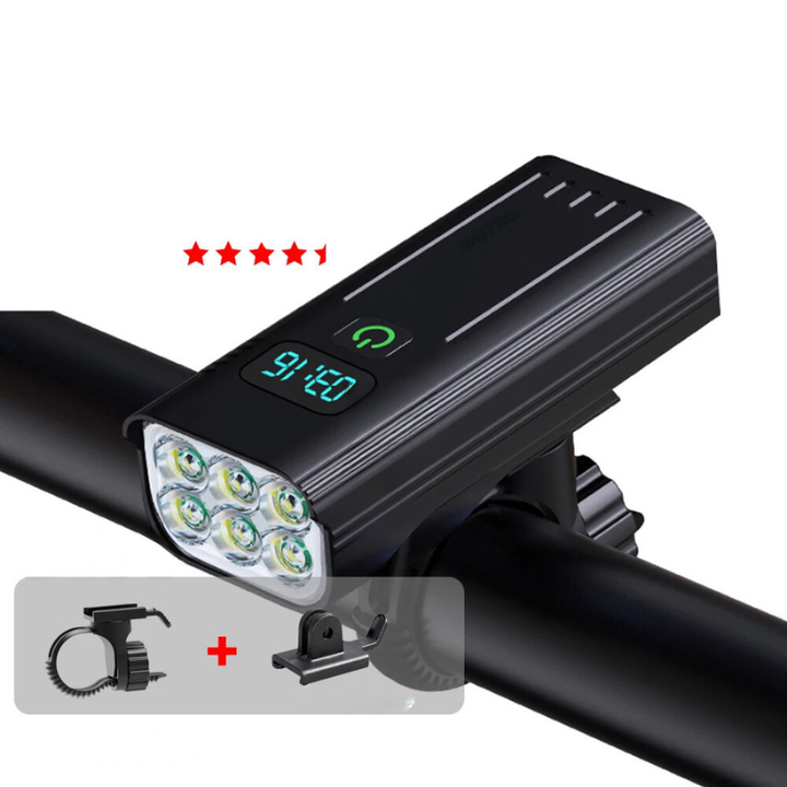 Lisslune | 5000 Lumen USB Rechargeable Bike Light with Mounts