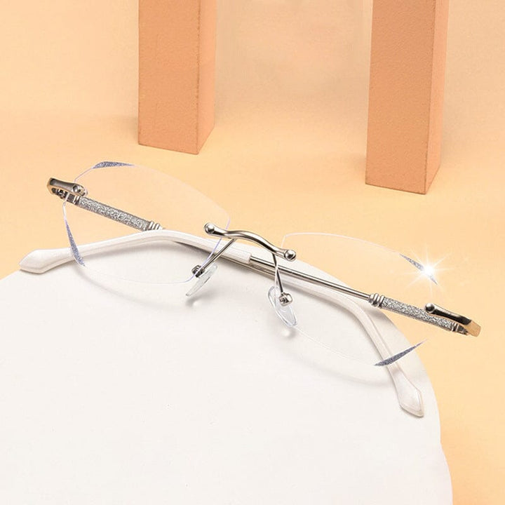 Lisslune | Fashionable rimless blue light blocking reading glasses