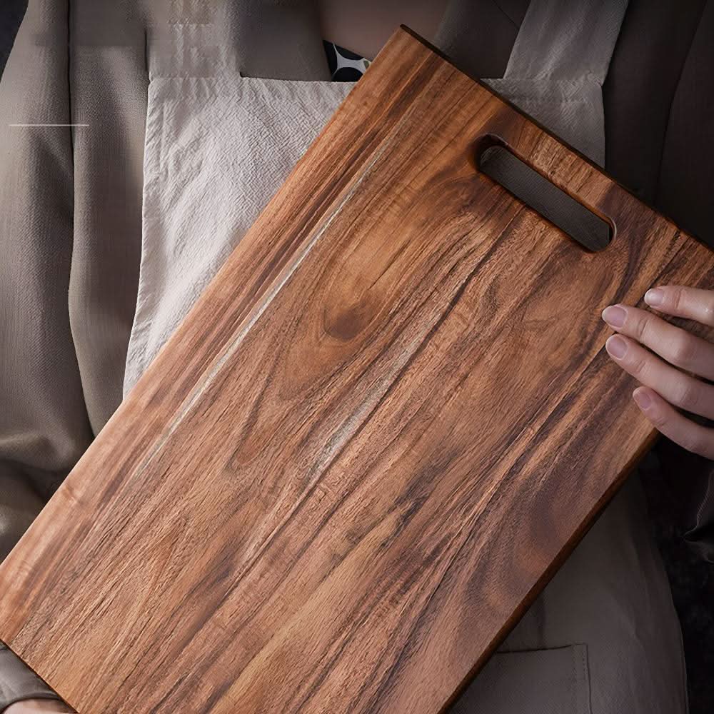 Lisslune | BOARDLY – Cutting board made of acacia wood with handle, sturdy & durable
