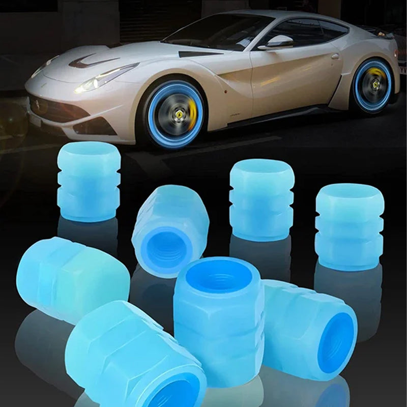 Lisslune | Universal fluorescent tire valve caps (4 PCS/Set)