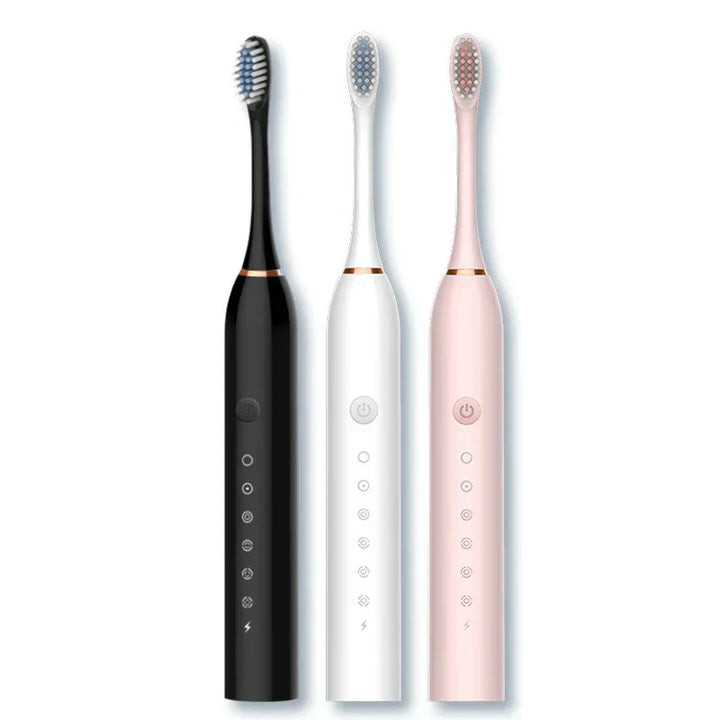 Lisslune | SonicPure Rechargeable Toothbrush – Whisper-Quiet, Powerful & Including 8 Brush Heads