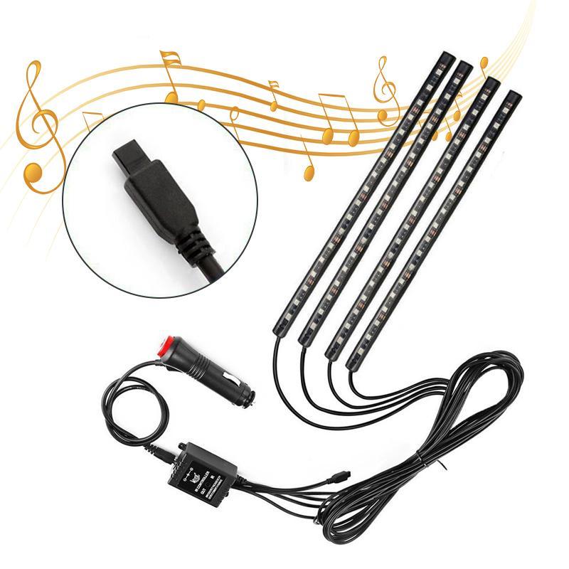 Lisslune | Car interior light with sound active function and wireless remote control
