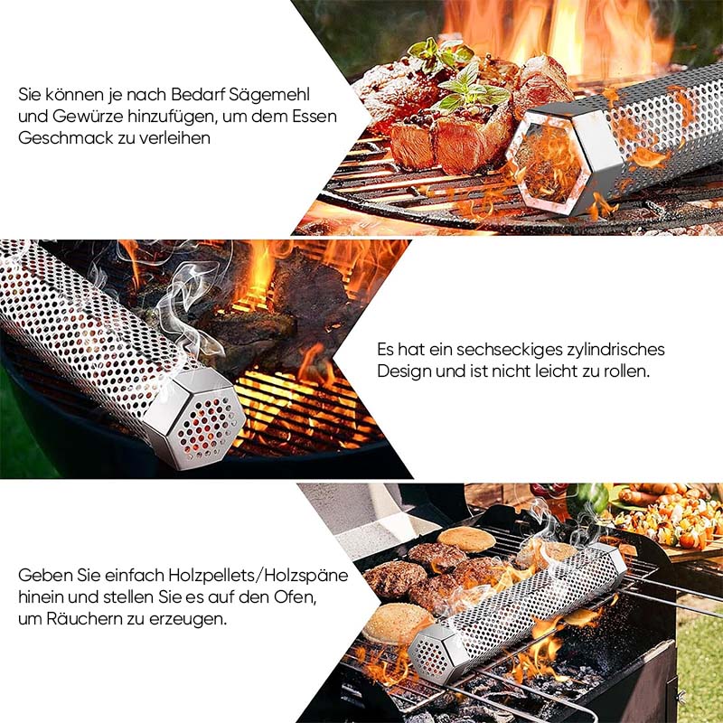Lisslune | 12' Pellet Smoker Tube for all grills or smoking devices