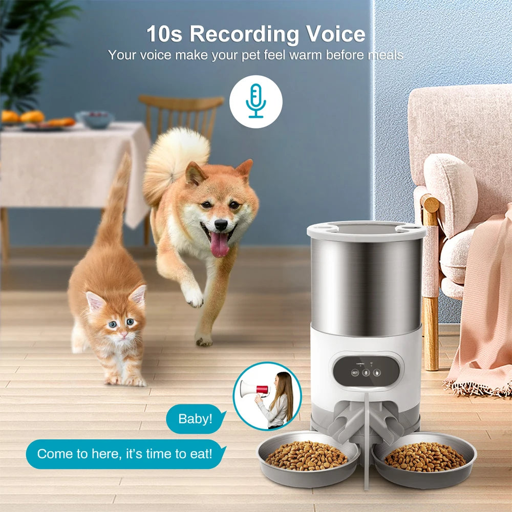 Lisslune | 2-Way Splitter Automatic Smart Pet Feeding Station