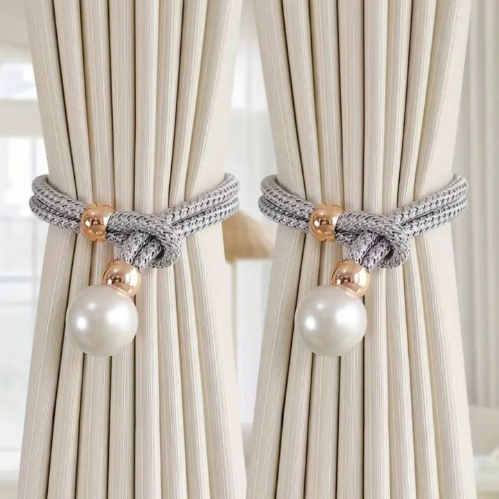 Lisslune | Lustrous Pearl Curtain Tie Back | 2 Pcs Set