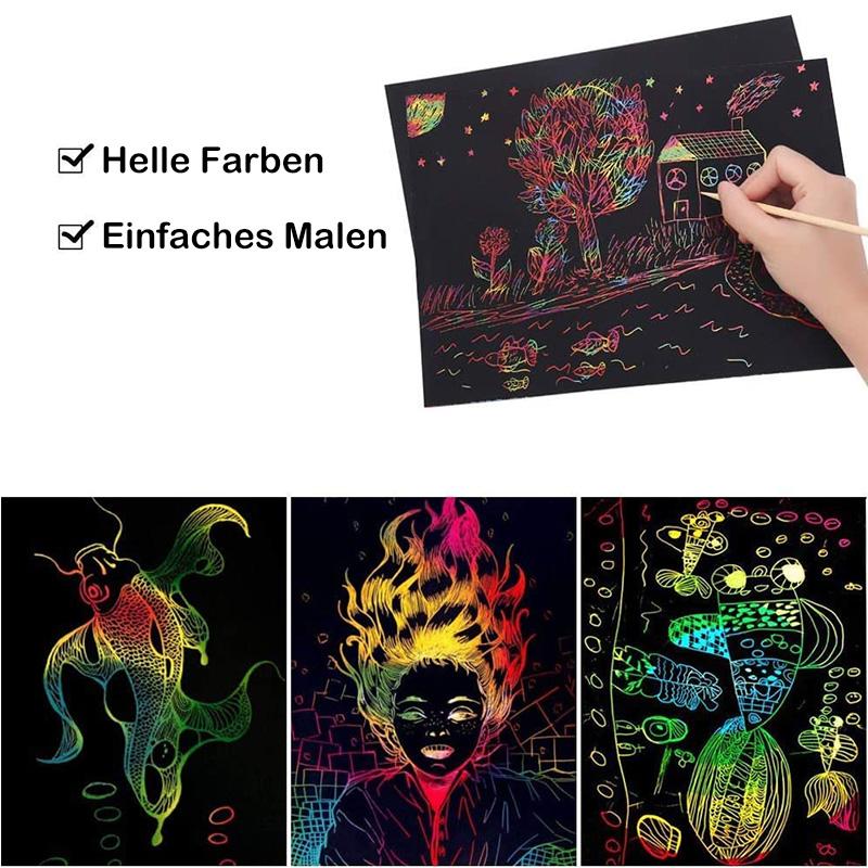 Lisslune | Colorful Rubbing Paper for Kids