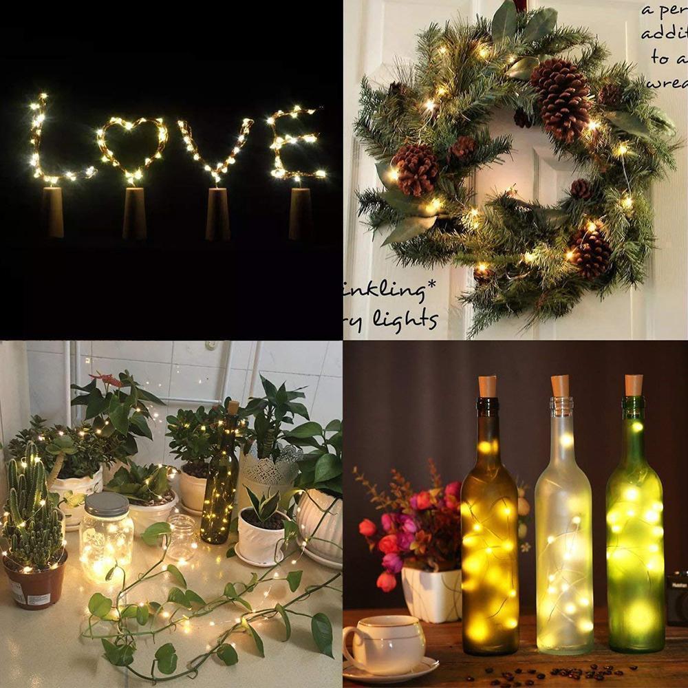 Lisslune | LED Wine Bottle Lamps Cork Night Light DIY Decoration Lift - 5/10 PCS