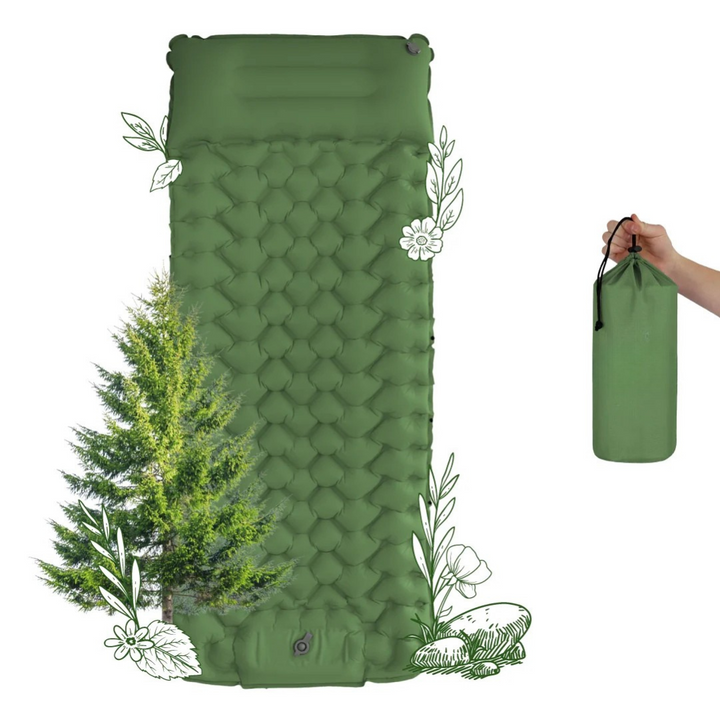Lisslune | AirLite Self-Inflating Sleeping Mat – Lightweight, Compact & 10 cm Thick Comfort