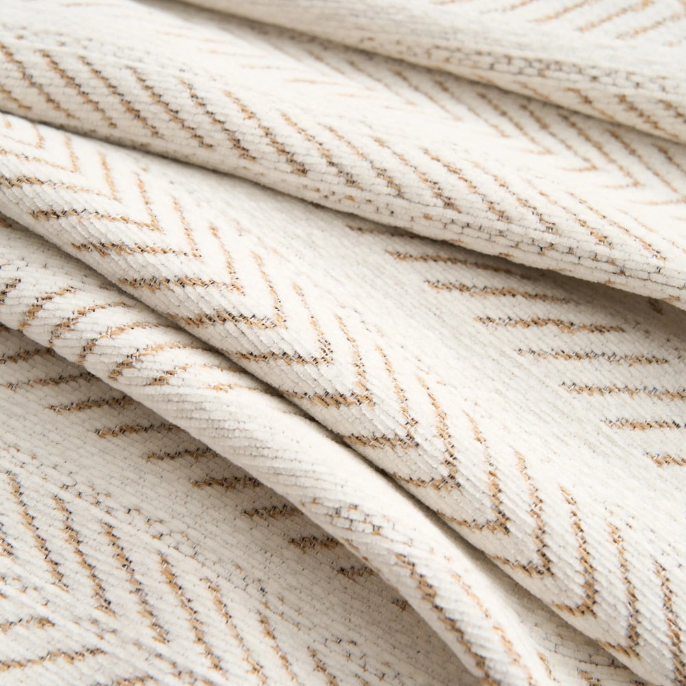 Lisslune | Herringbone Chenille Tassels Sofa Cover
