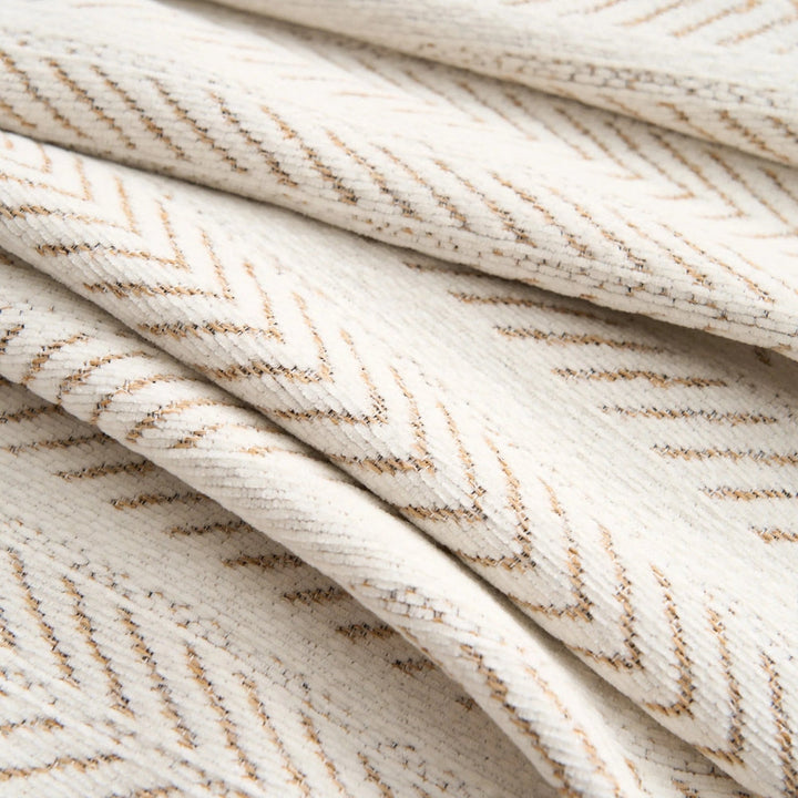 Lisslune | Herringbone Chenille Tassels Sofa Cover