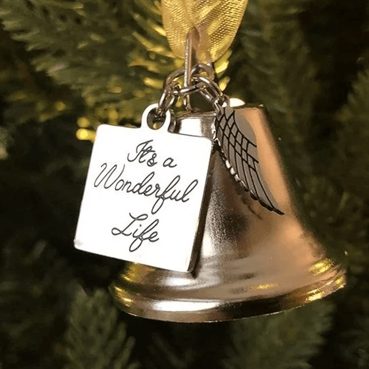 Lisslune | 🎄Christmas Tree Memorial Ornaments Angel Wings Bell Hangings Hanging Decoration