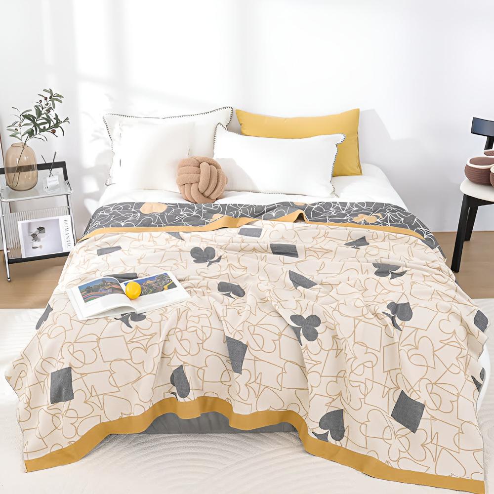 Lisslune | Poker Patterns Cotton Blanket