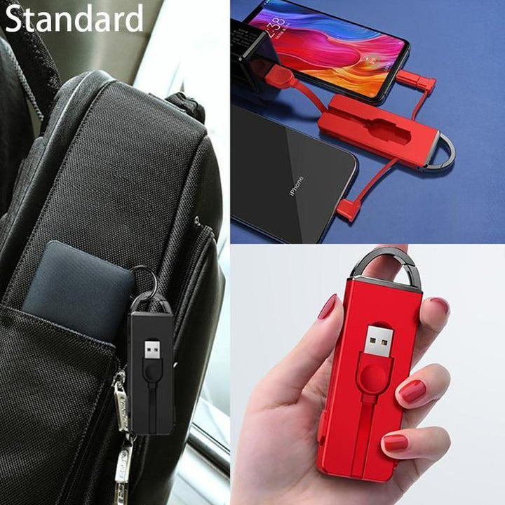 Lisslune | 3-in-1 data cable keychain