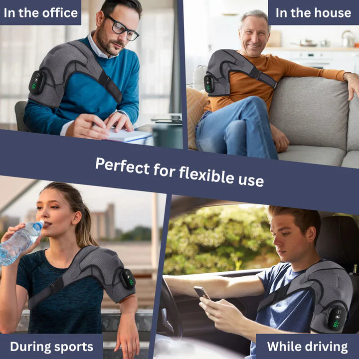 Lisslune | Shoulder Massage Device | Heat Therapy, Adjustable Intensity & Ideal for Muscle Relaxation