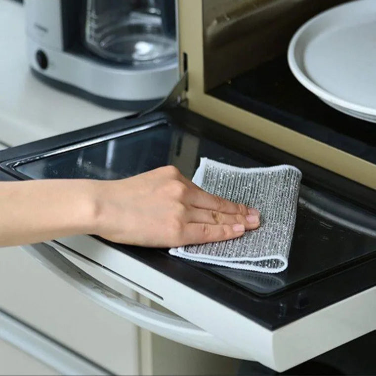 Lisslune | 10 pieces multifunctional cleaning cloth – powerful metal wire fabric for effortless stain removal