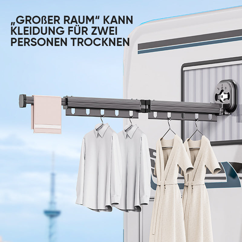 Lisslune | Foldable clothes rack for wall mounting with suction cup