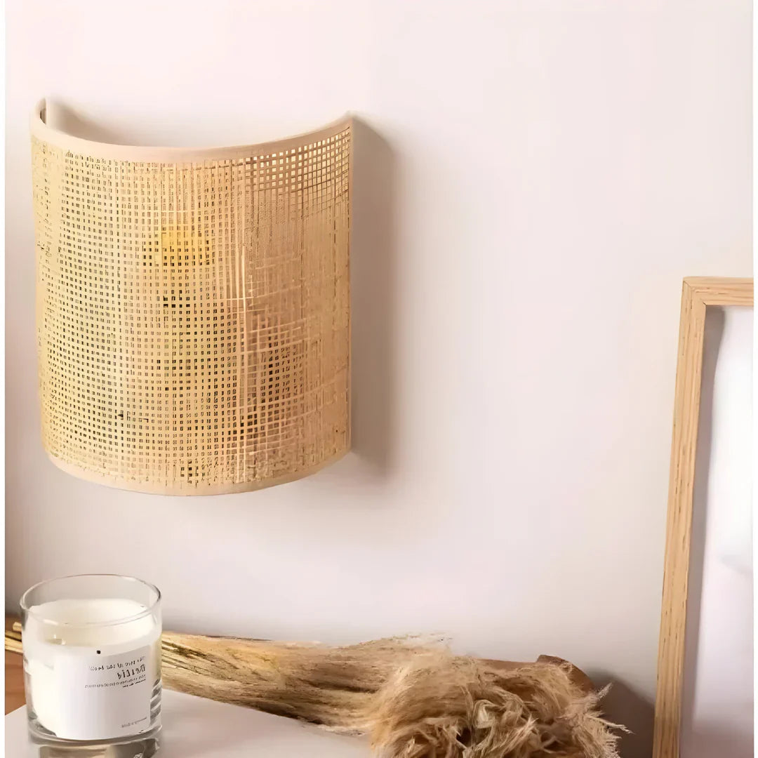 Lisslune | Modern Braided Rattan Wall Lamp