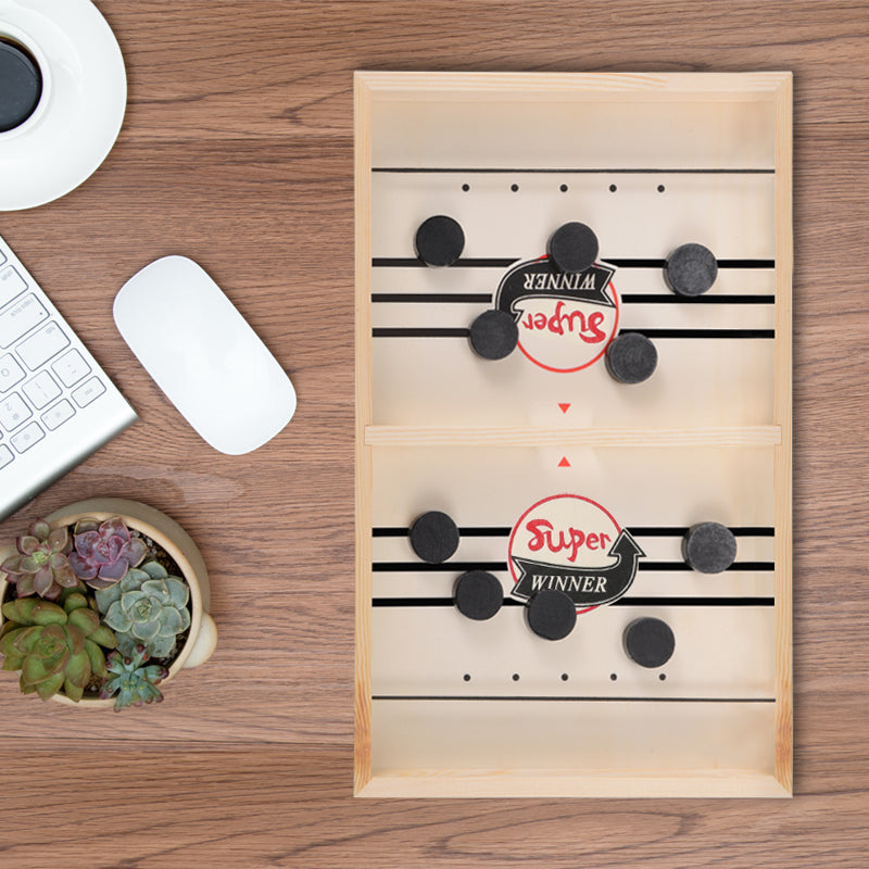 Lisslune | Wooden Hockey Board Game, for Intelligence, Reaction Training & Hand-eye Coordination, for Party and Home