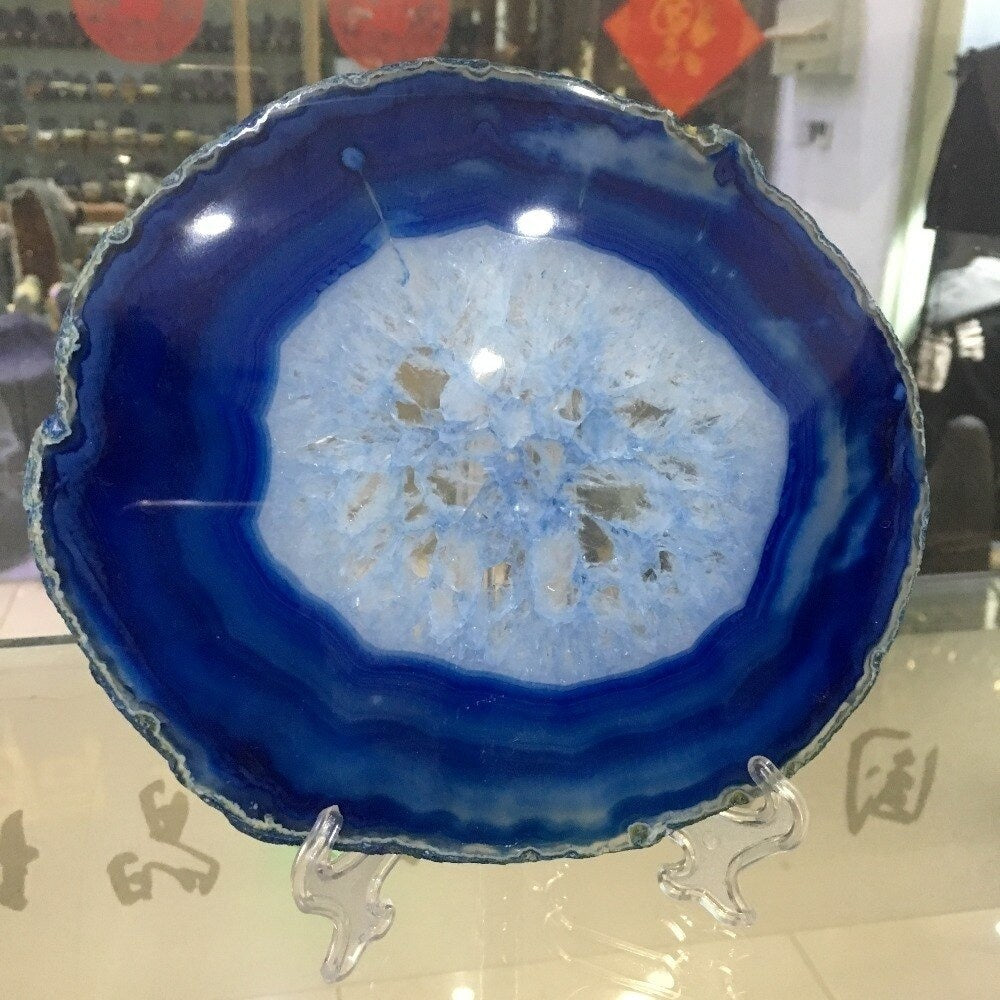Lisslune | Blue Agate Crystal Disc