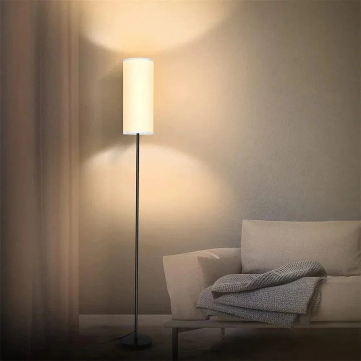 Lisslune | LumiCyl – Modern floor lamp with cylindrical fabric shade