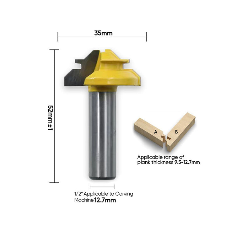 Lisslune | Router Bit 45-Degree Glue Joint Lock Miter