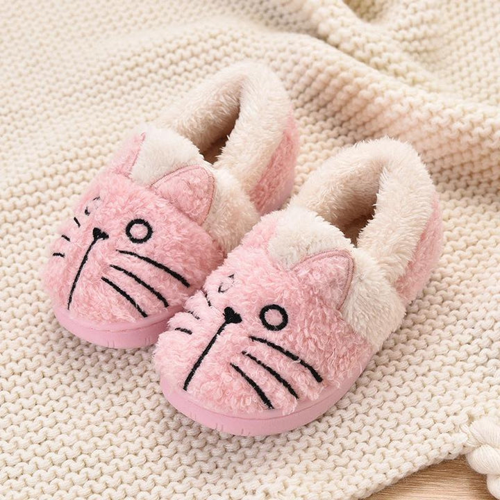 Lisslune | Cute Cat Plush Slippers for Kids