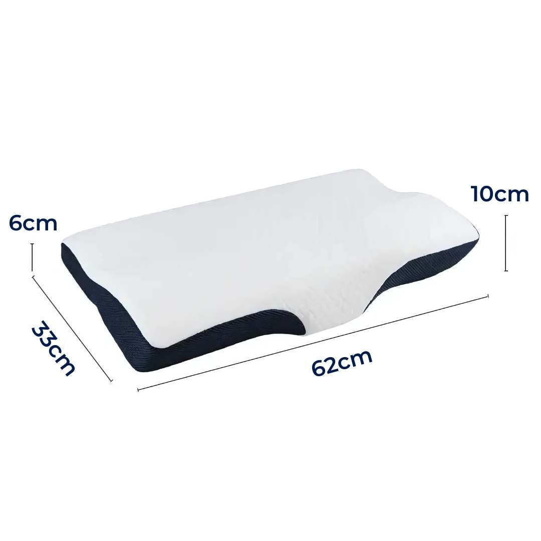 Lisslune | Memory Foam Neck Support Pillow - Contoured Design for Neck Pain Relief & Improved Sleep Quality
