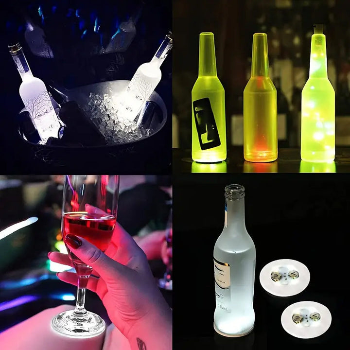 Lisslune | LED glowing bottle stickers and coasters