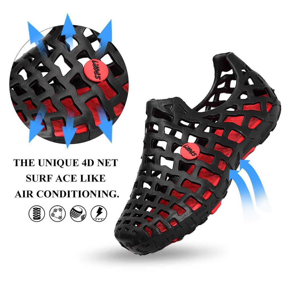 Lisslune | Breathable Hollow Design Solid Flat