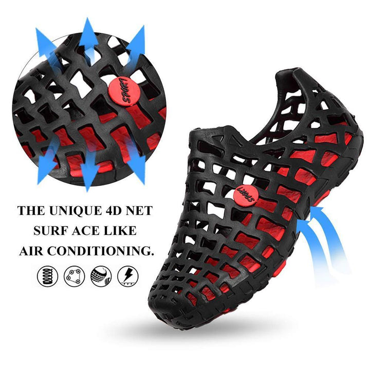 Lisslune | Breathable Hollow Design Solid Flat