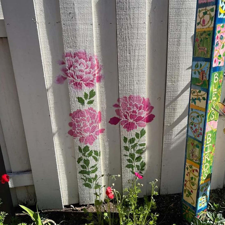 Lisslune | Large Flower Stencils for Garden Fence