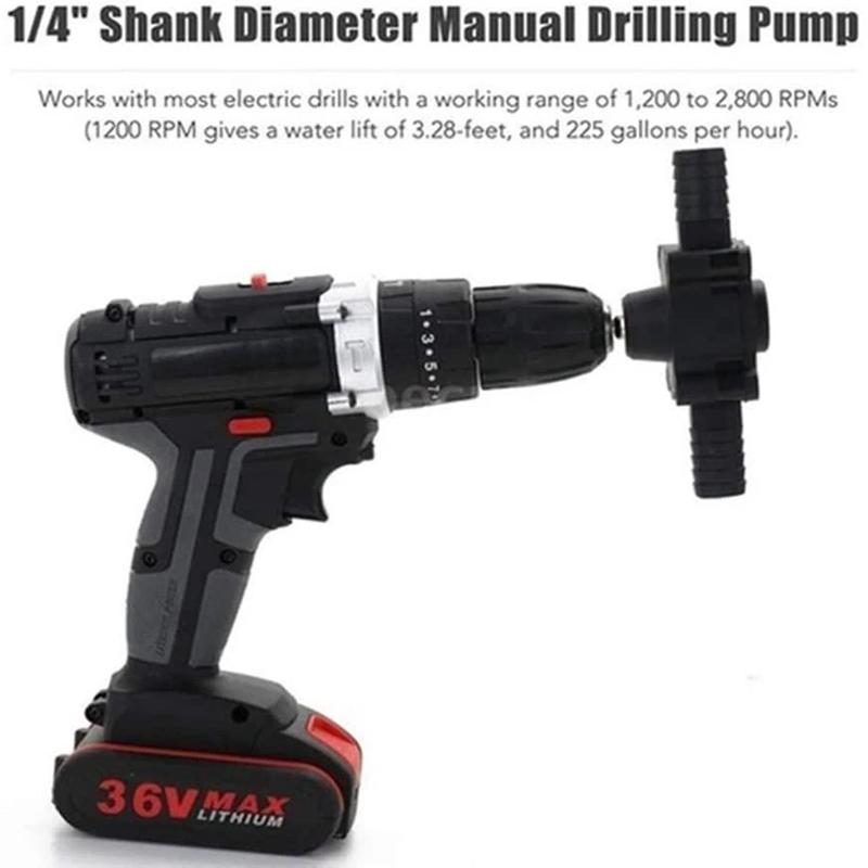 Lisslune | Hand Electric Drill Drive Self-Priming Water Transfer Pump