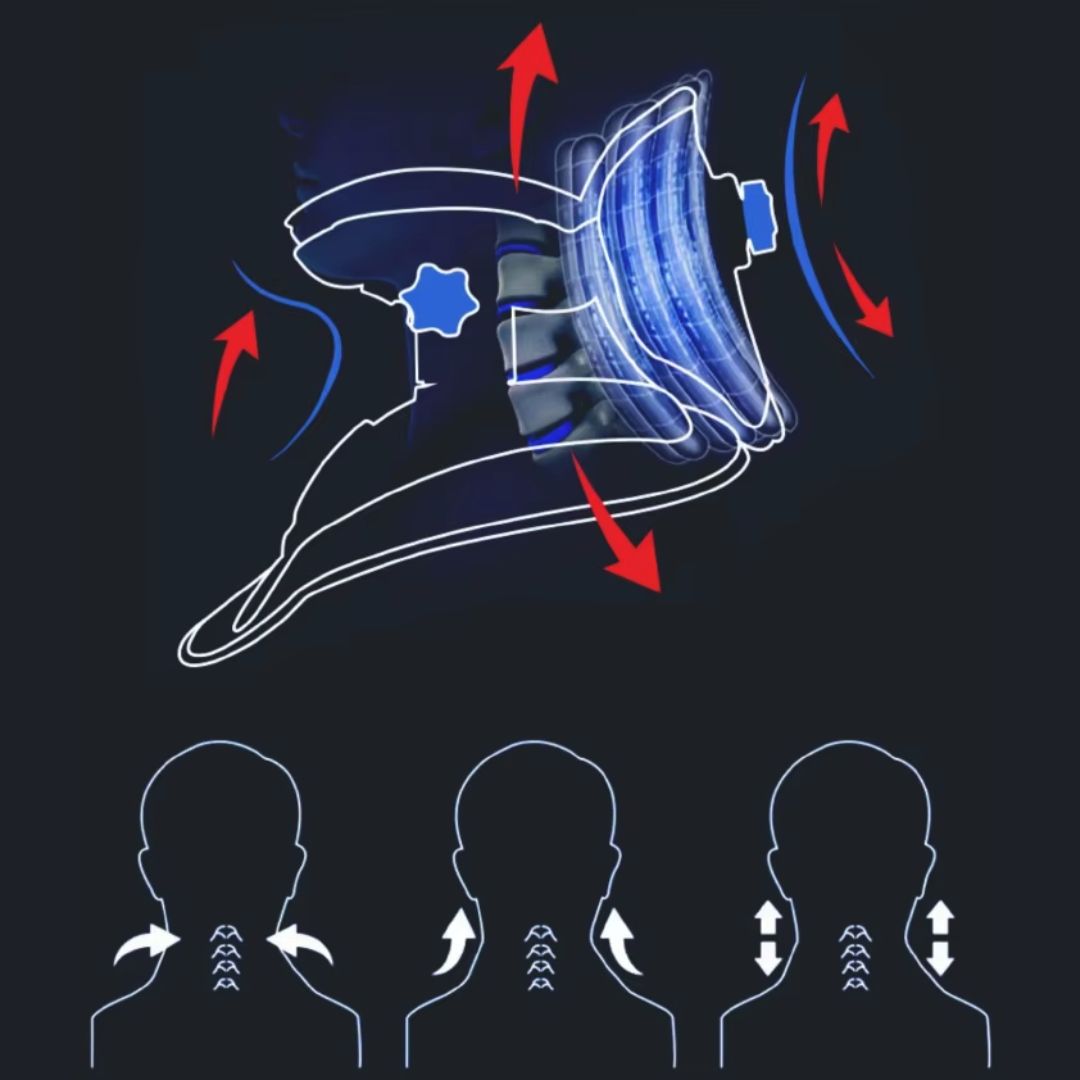 Lisslune | Neck Stretcher for Pain Relief - Adjustable Cervical Traction Device Ideal for Neck Tension and Discomfort