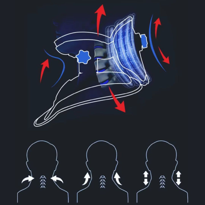 Lisslune | Neck Stretcher for Pain Relief - Adjustable Cervical Traction Device Ideal for Neck Tension and Discomfort