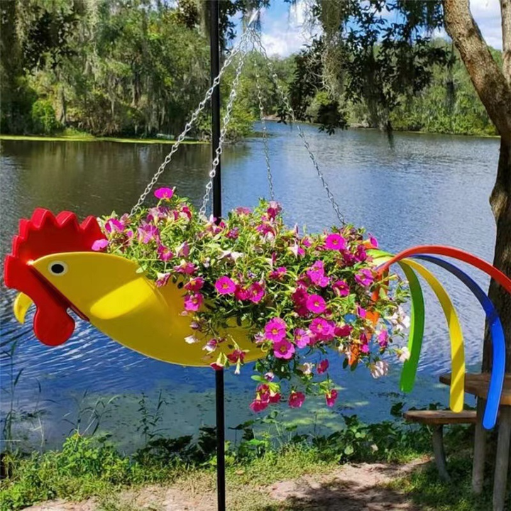 Lisslune | GardenChicken Hanging Pot – The fun decorative bowl for flowers & herbs