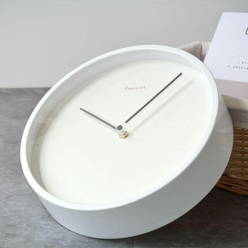 Lisslune | Nordic Minimalist Wooden Wall Clock White Black Design