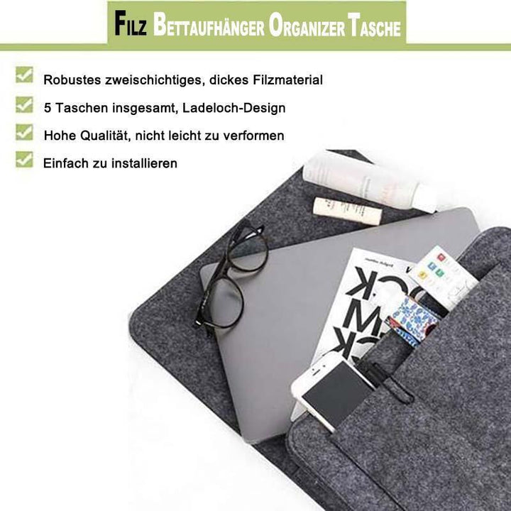 Lisslune | Felt bed hanger storage bag for bed/sofa/table
