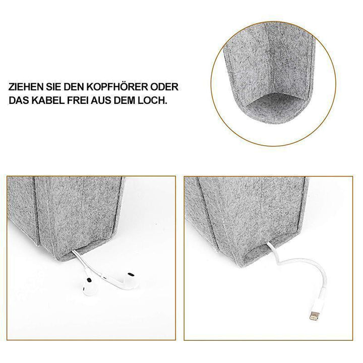 Lisslune | Felt bed hanger storage bag for bed/sofa/table