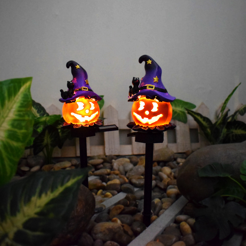 Lisslune | Halloween Solar Lights – Decorative LED Garden Lights with Pumpkin and Witch Designs