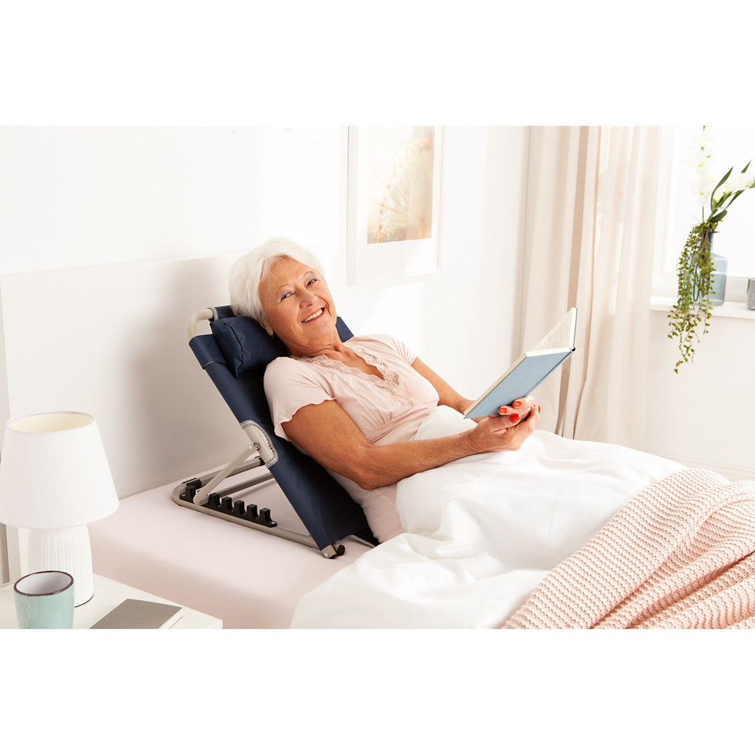 Lisslune | LumbarLux Adjustable Backrest – Customisable Comfortable Lumbar Support with Head Cushion